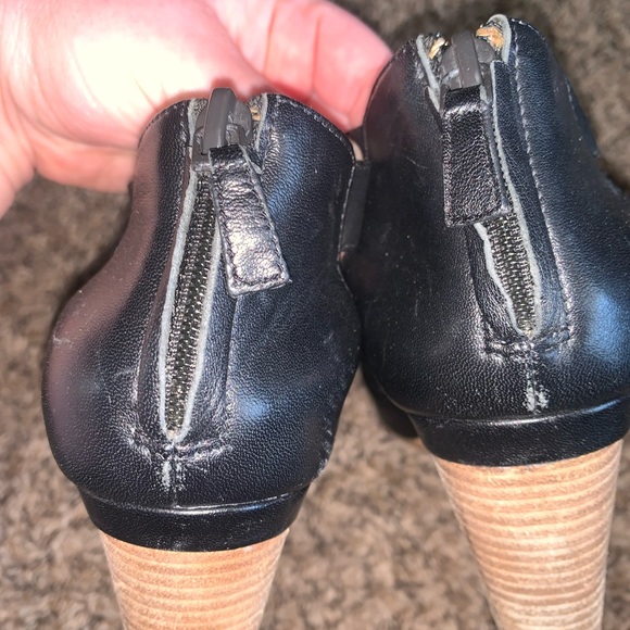 Cole Haan Black Leather Strap Wedges Size 7 - Picture 7 of 8